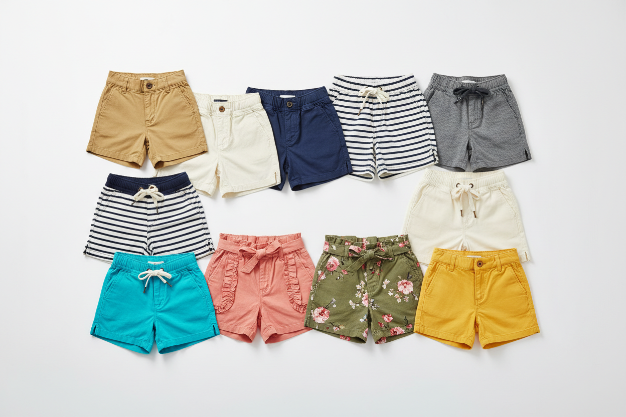 PANTALONES CORTOS PARA NIÑOS Y NIÑAS