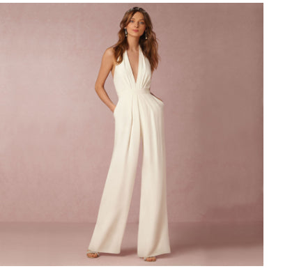Mono sin mangas con escote halter