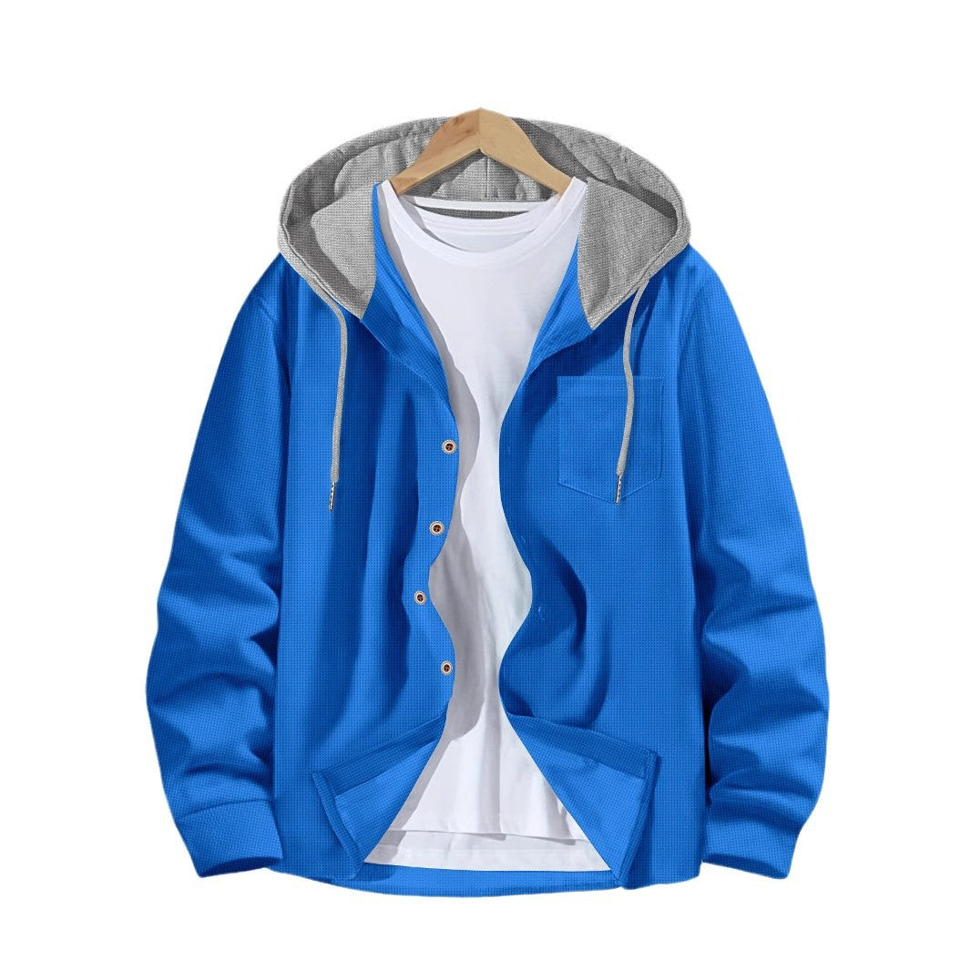 MEN'S CASUAL HOODED CARDIGAN