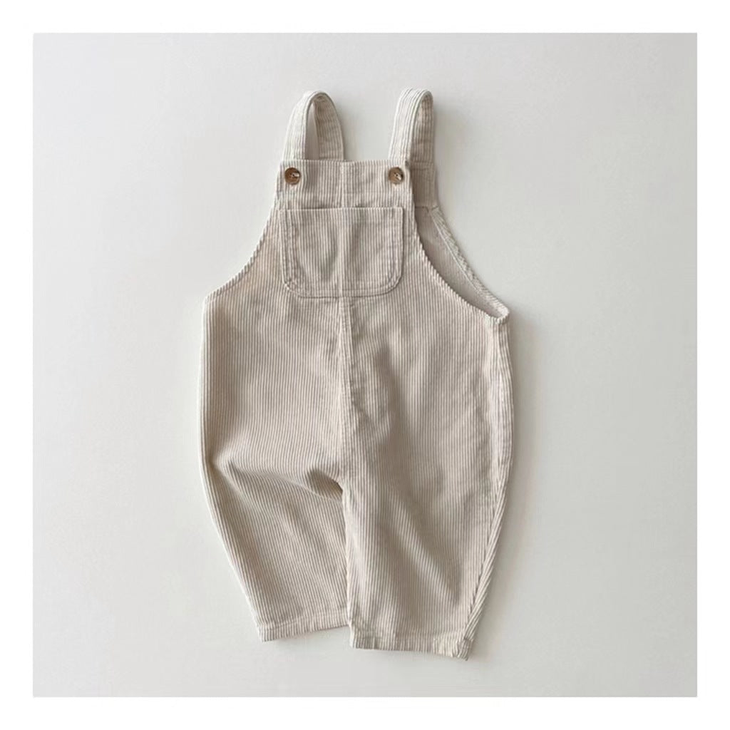 Pantalones Vaqueros con Tirantes Bebé — Primavera y Otoño