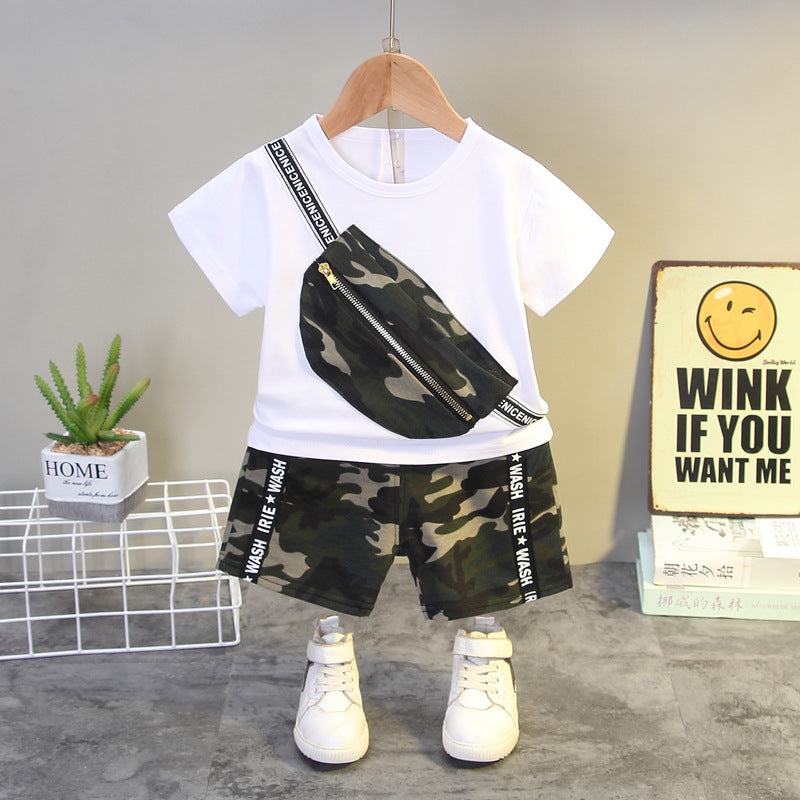 Traje de Manga Corta Estilo Camuflaje para Niño — Aventurero y Fresco