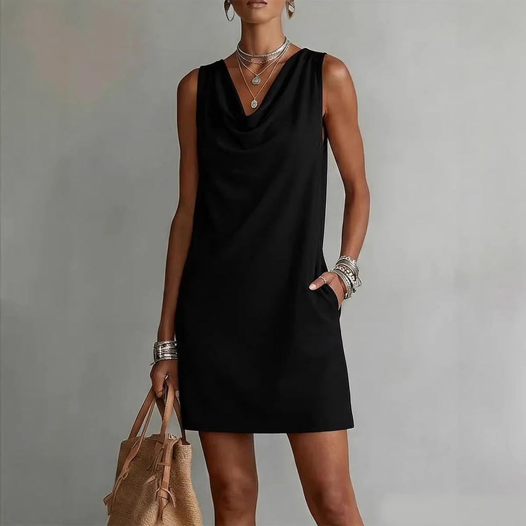 Vestido sin mangas con hombros descubiertos para mujer