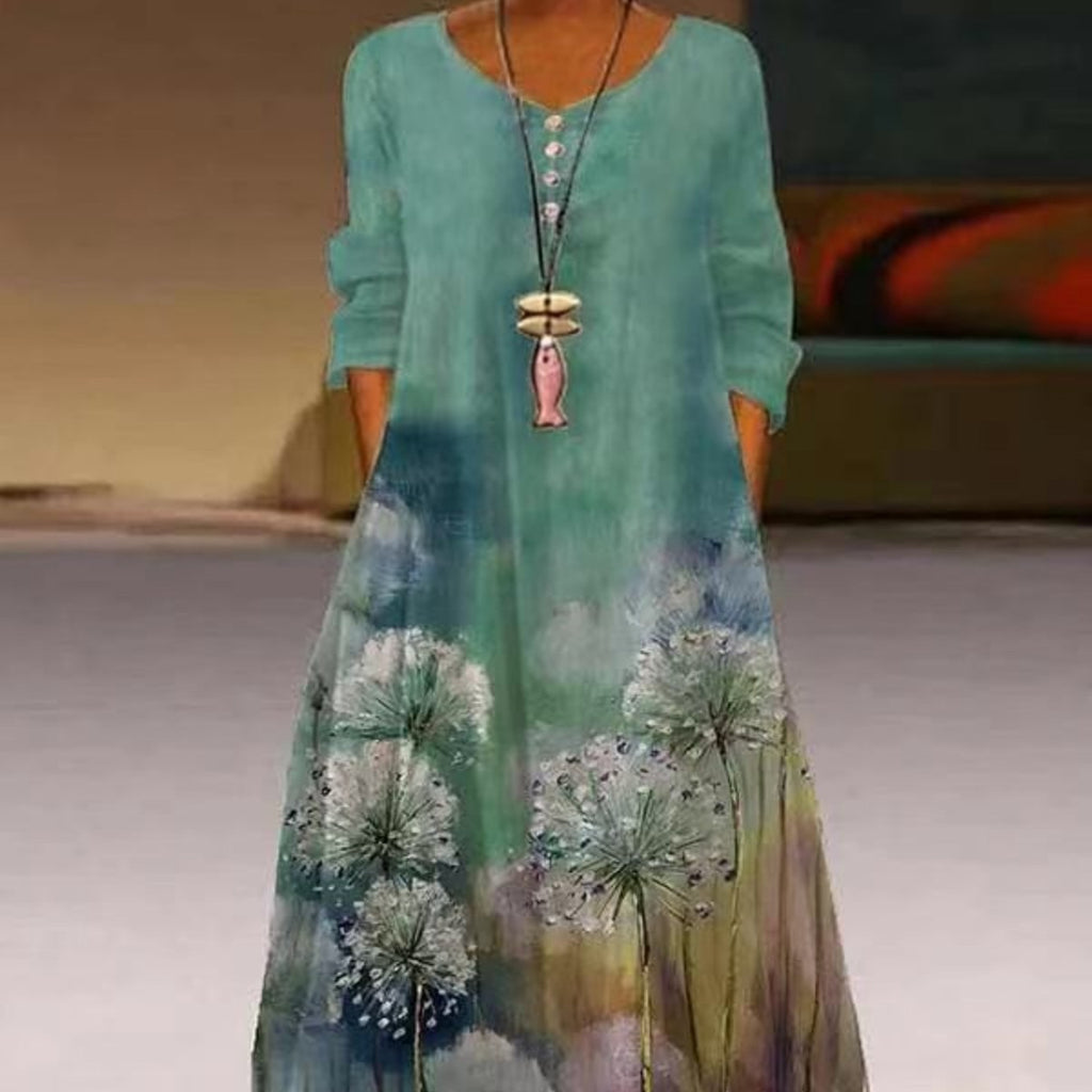 vestido de manga larga