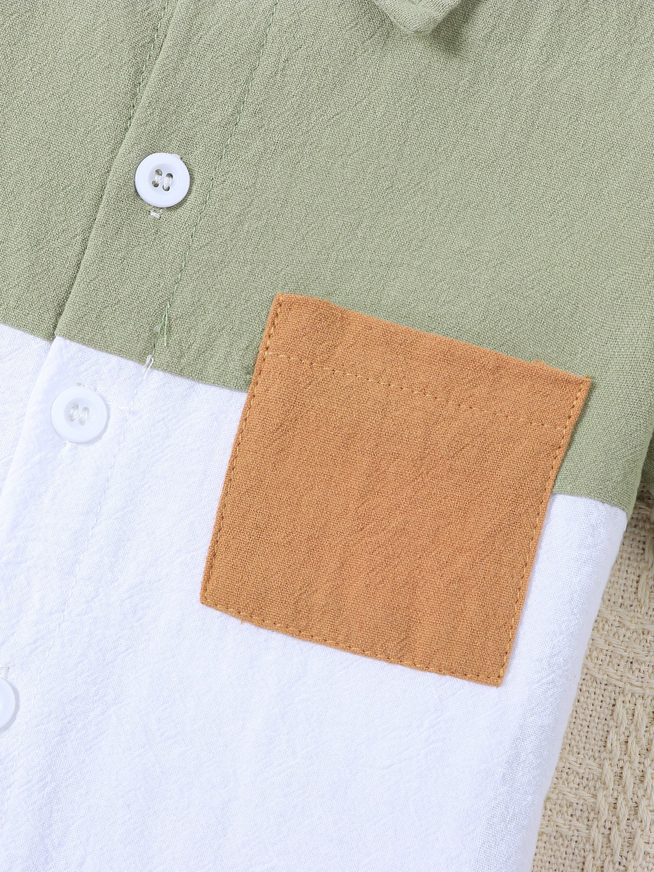 Conjunto de Camisa y Pantalón Corto de Algodón y Lino para Niño — Fresco y Natural