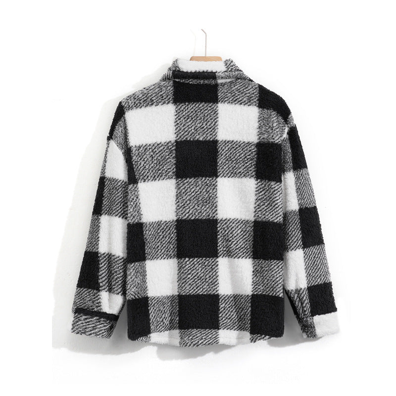 Chaqueta de forro polar gruesa, informal y versátil para hombre.