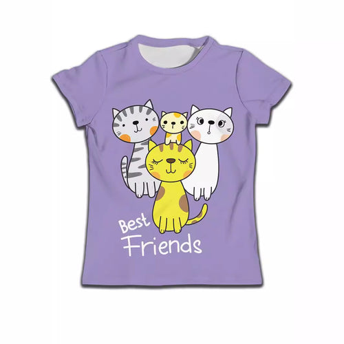 Camiseta Infantil con Estampado de Dibujo — Algodón Niños