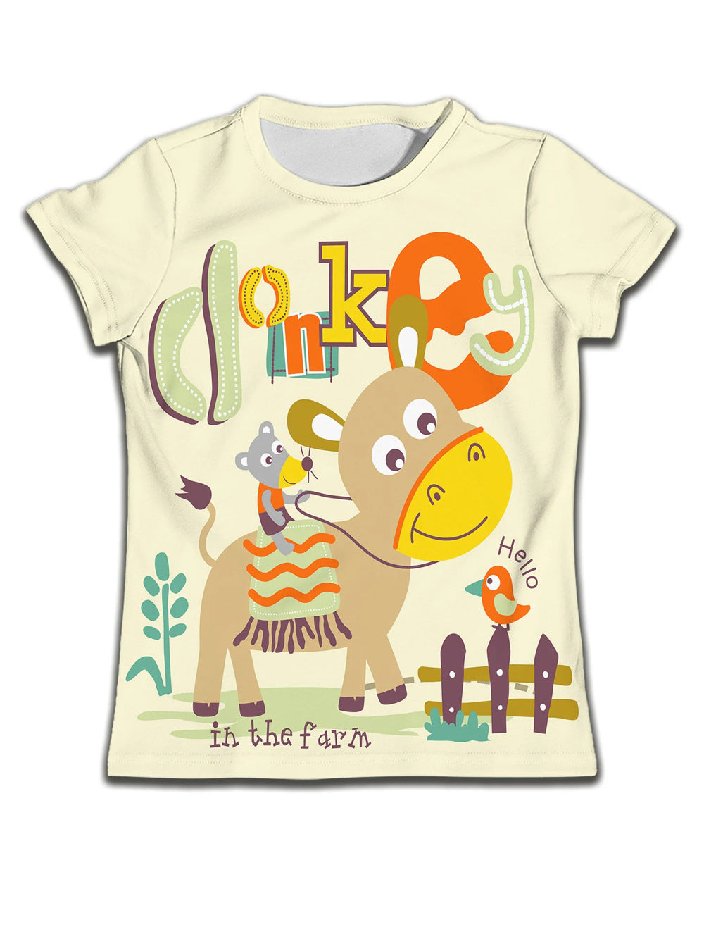 Camiseta Infantil con Estampado de Dibujo — Algodón Niños