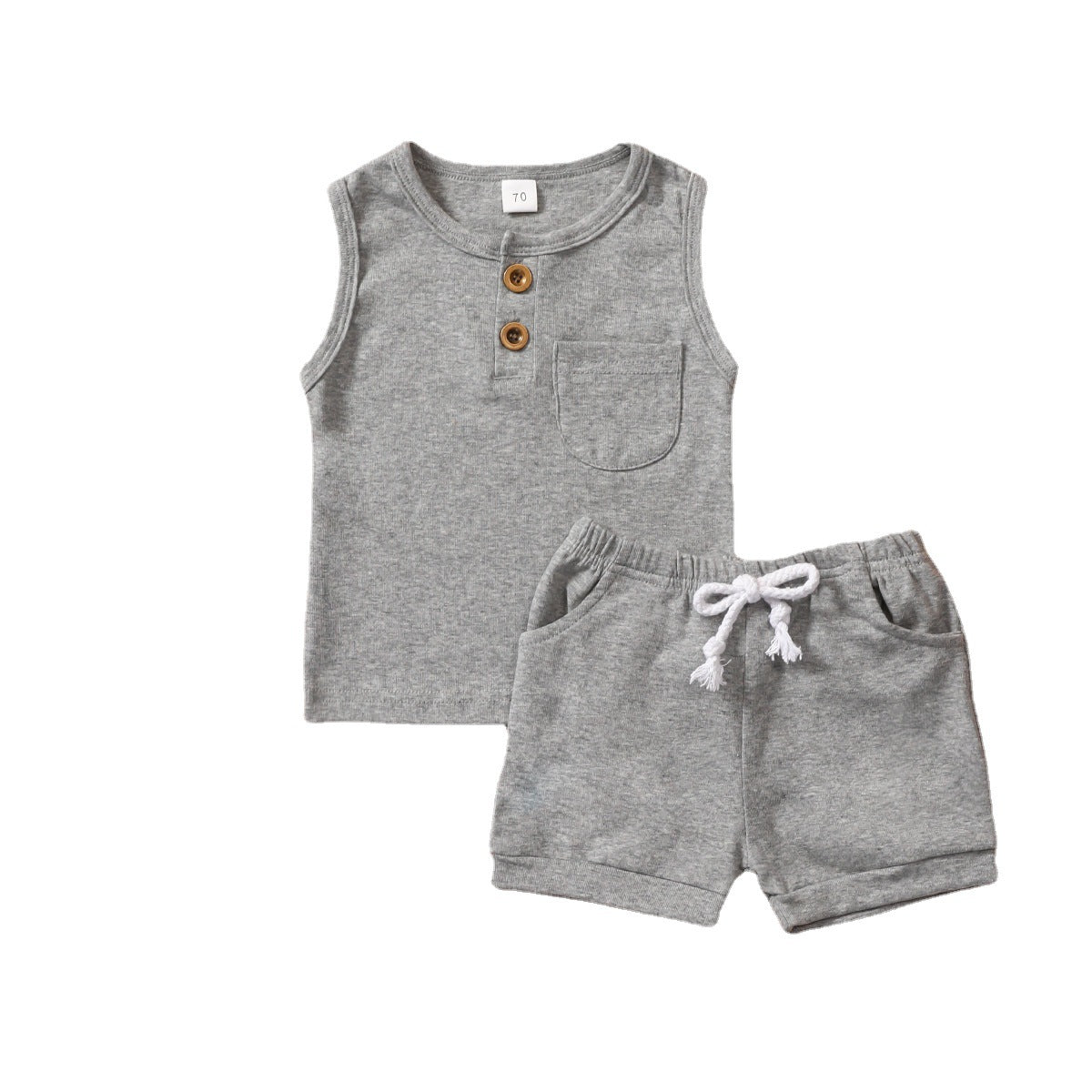Conjunto de Dos Piezas para Niño: Camiseta sin Mangas y Pantalón Corto