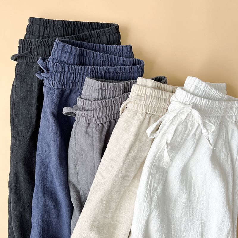 Pantalón Casual de Algodón y Lino para Hombre