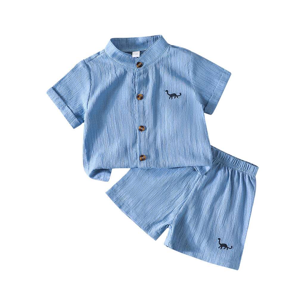 Conjunto de Dos Piezas para Bebé Niño con Estampado — Divertido y Cómodo