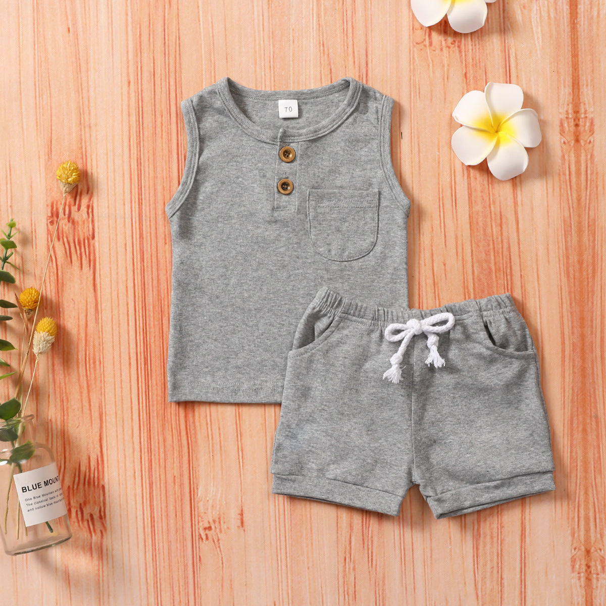 Conjunto de Dos Piezas para Niño: Camiseta sin Mangas y Pantalón Corto