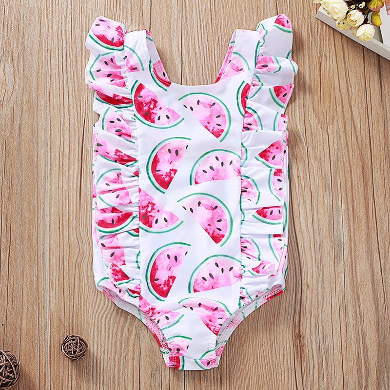 Traje de Baño Una Pieza para Niñas — Bañador Estampado
