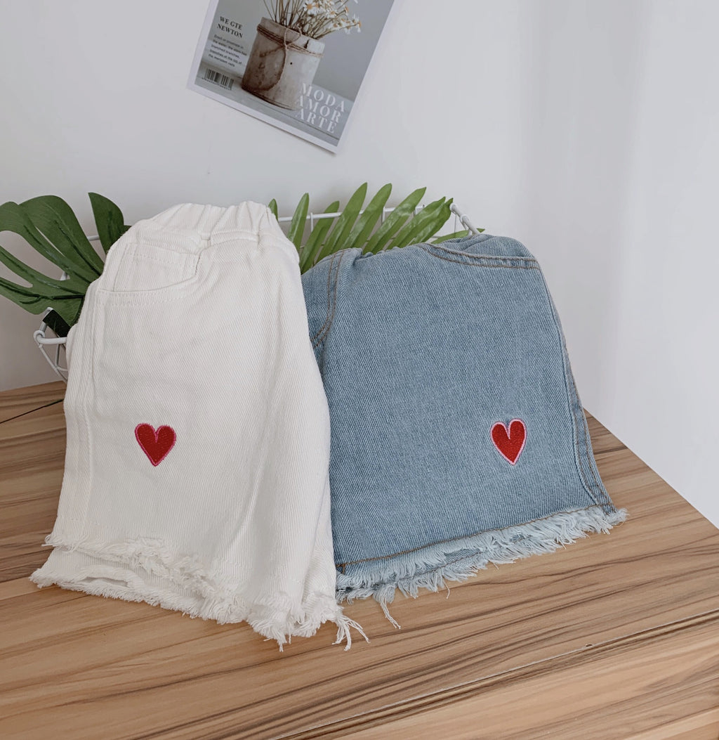 Shorts Vaqueros Bordados Niña — Estilo y Comodidad
