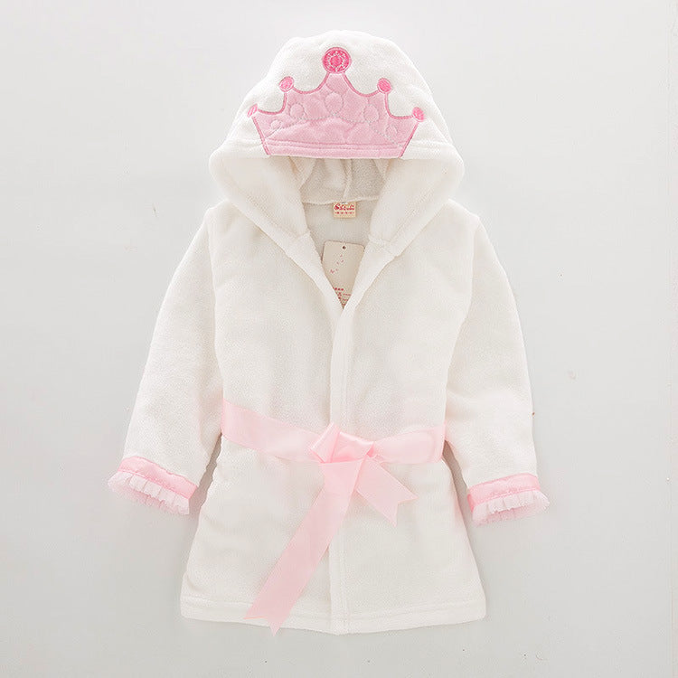 Bata de franela suave para bebés