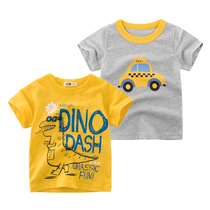 Pack de Dos Camisetas de Algodón para Niños — Estilo Coreano