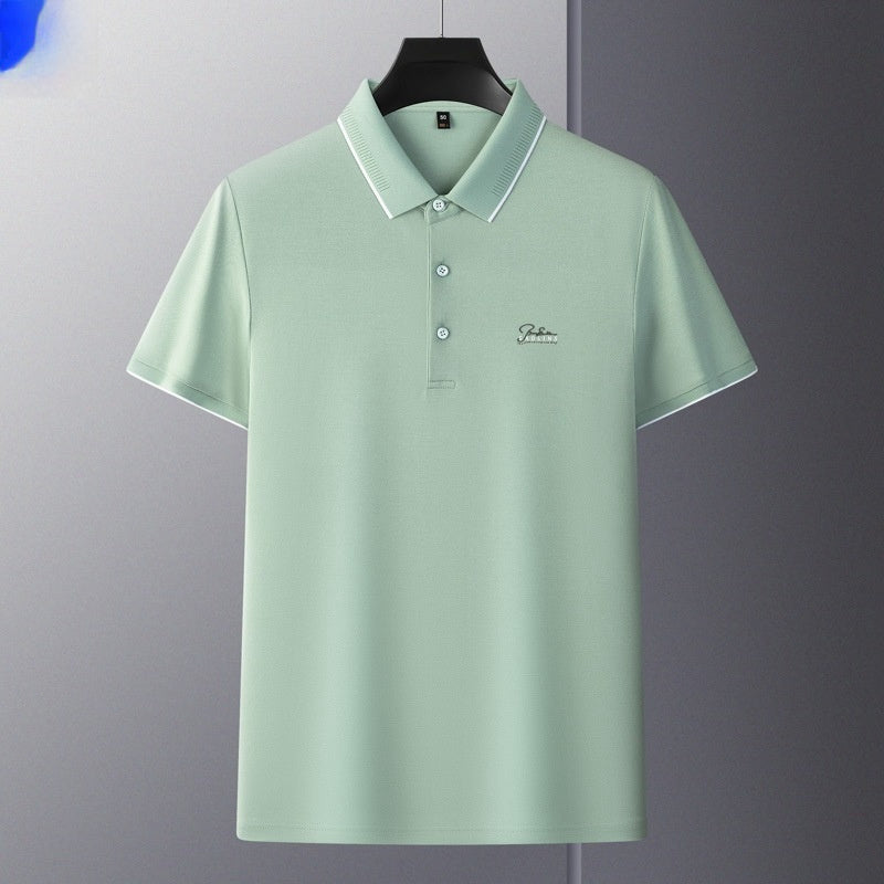 Camiseta de hombre estilo casual de verano con bordado de pedrería.