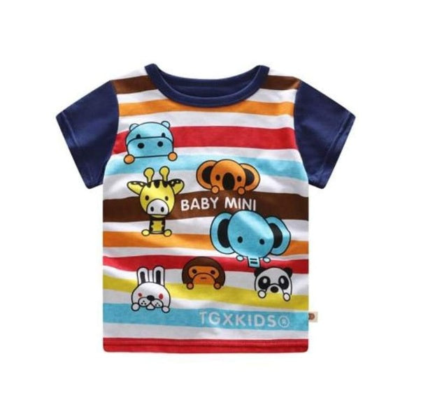 Conjunto Infantil de Dos Piezas con Estampado de Dibujos Animados — Bebé Verano