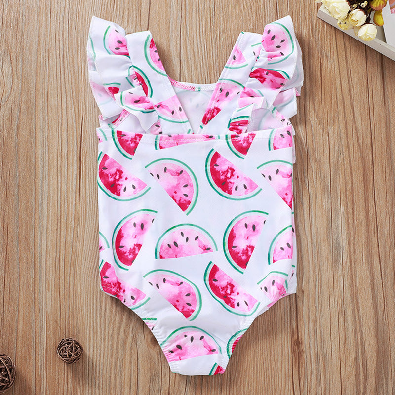 Traje de Baño Una Pieza para Niñas — Bañador Estampado