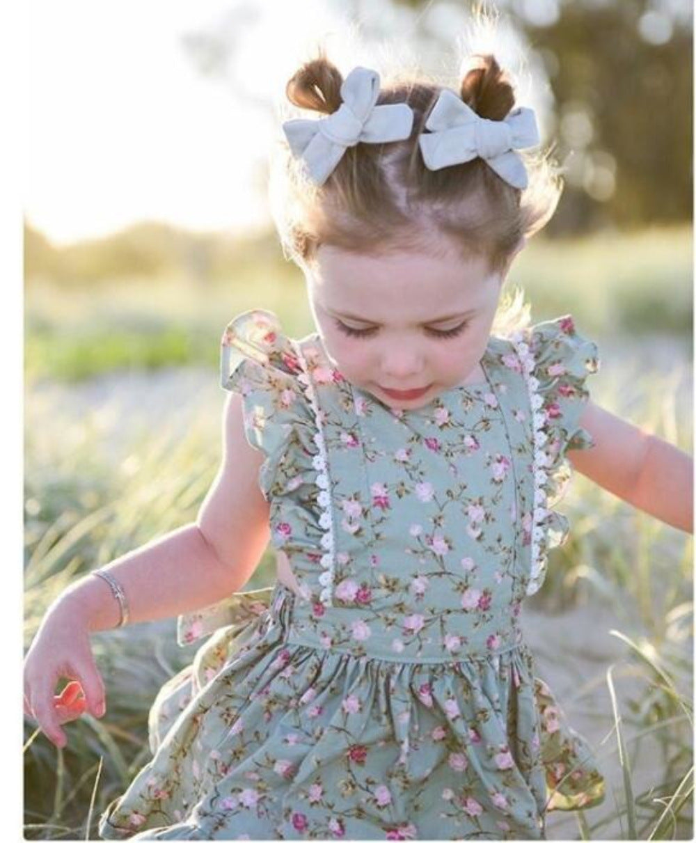 Vestido Floral para Bebé Niña — Tejido Suave Ocasiones Especiales