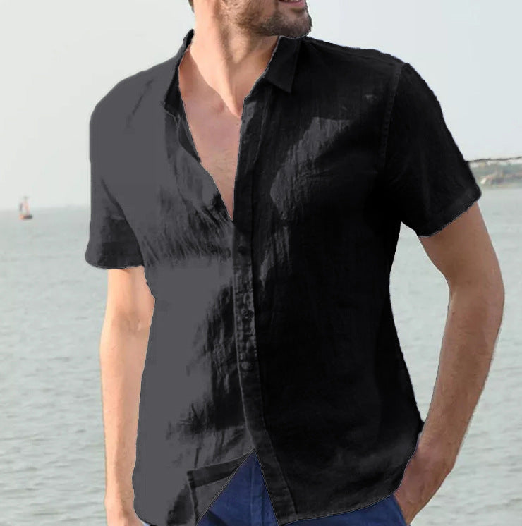 Men's short-sleeve casual shirts.