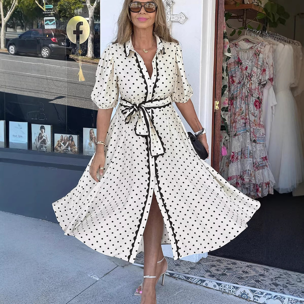 Vestido Casual con Cordones para Mujer — Última Moda