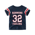 Summer short-sleeved dinosaur print t-shirt for kids.
