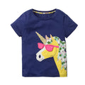 Camiseta Manga Corta con Estampado de Dibujos Animados — Niños