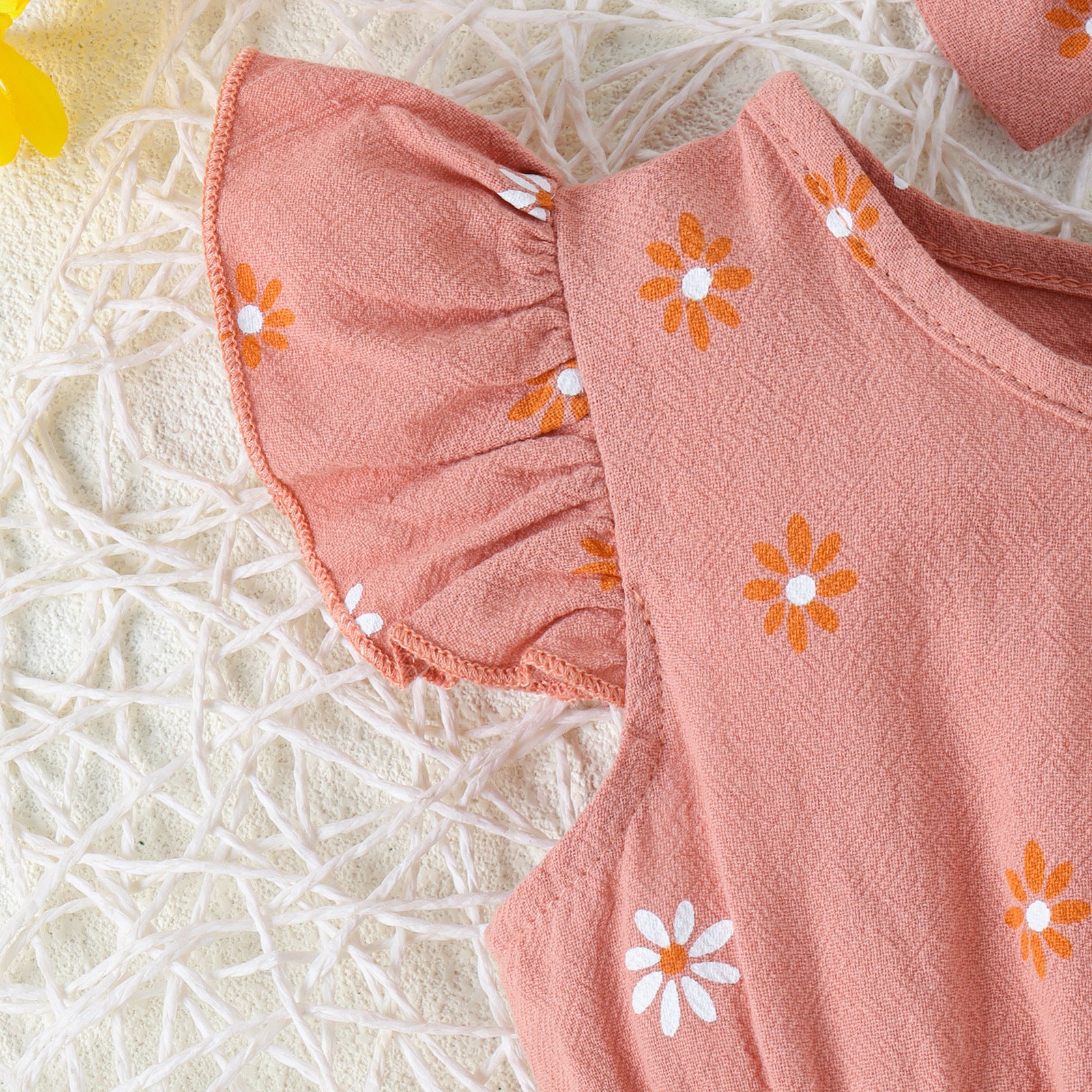 Mono Estampado Multicolor para Bebé con Tocado de Lazo — Algodón