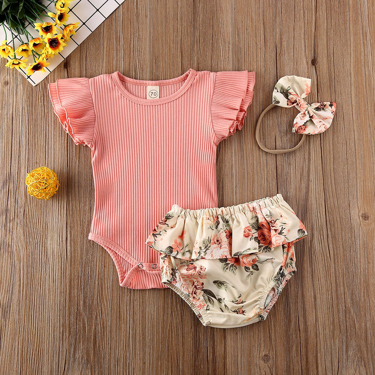 Conjunto de Manga Corta con Estampado para Niños — Algodón 95%