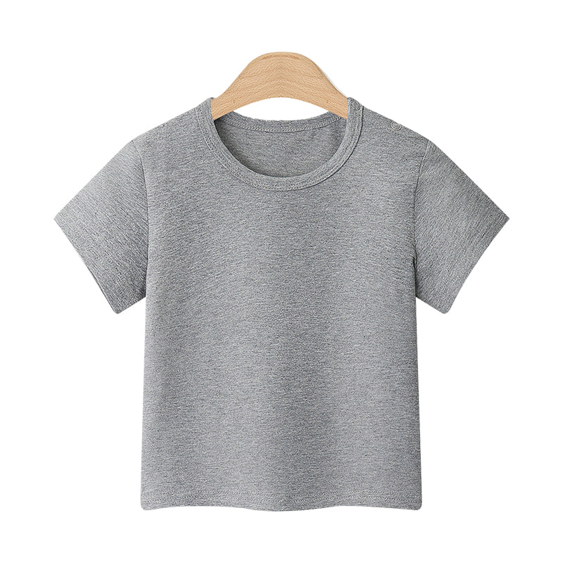 Camiseta de Manga Corta de Algodón para Niños — Suave y Versátil