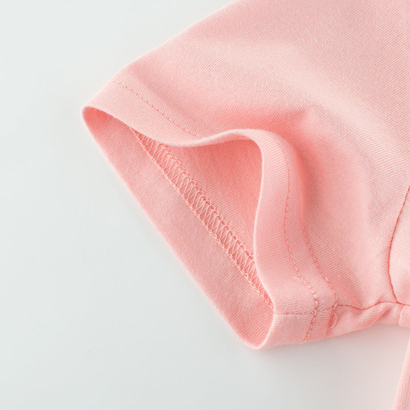 Camiseta manga corta niña — algodón colores vivos verano