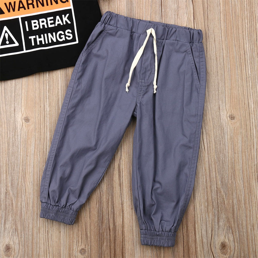 KID'S OUTFIT WITH LETTER PRINT