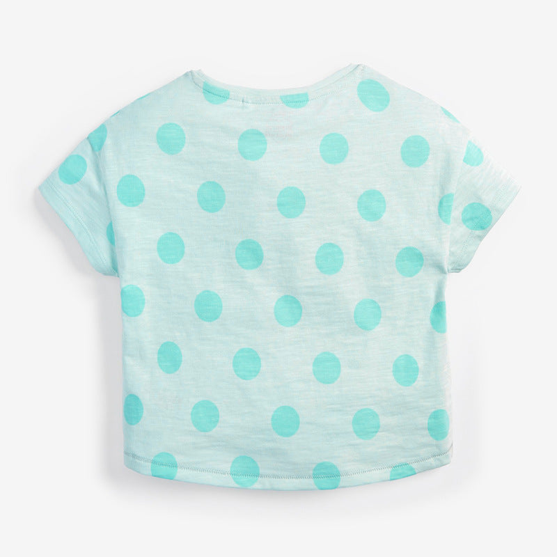 Camiseta Manga Corta Algodón 100% para Niñas — Cuello Redondo