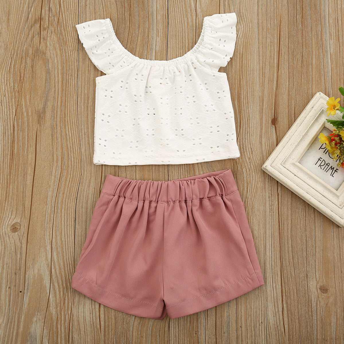 Conjunto de Niña para Vestir — Algodón Camiseta y Pantalón