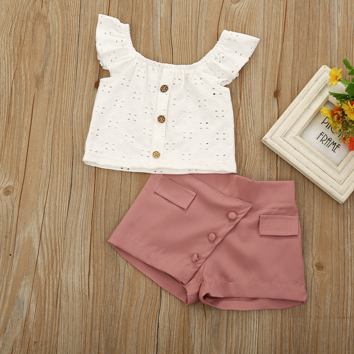 Conjunto de Niña para Vestir — Algodón Camiseta y Pantalón