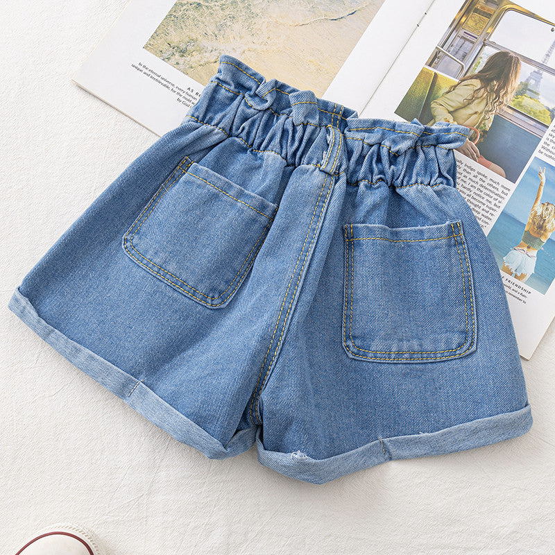 Pantalón Corto Vaquero para Niñas — Estilo Casual Primavera Verano