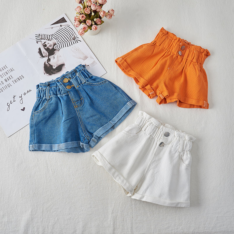 Pantalón Corto Vaquero para Niñas — Estilo Casual Primavera Verano