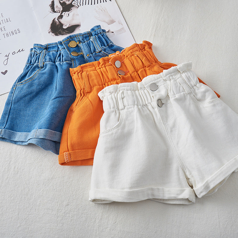 Pantalón Corto Vaquero para Niñas — Estilo Casual Primavera Verano