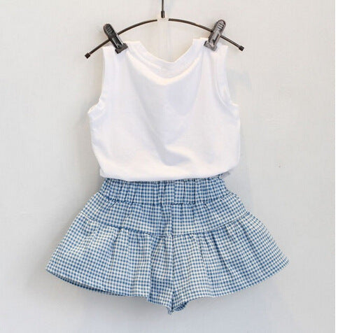 Conjunto Coreano para Niña Sin Mangas 3-8 Años