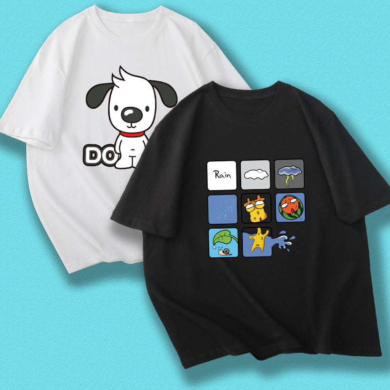 Camiseta de Algodón con Estampado de Dibujos para Niño — Estilo Casual