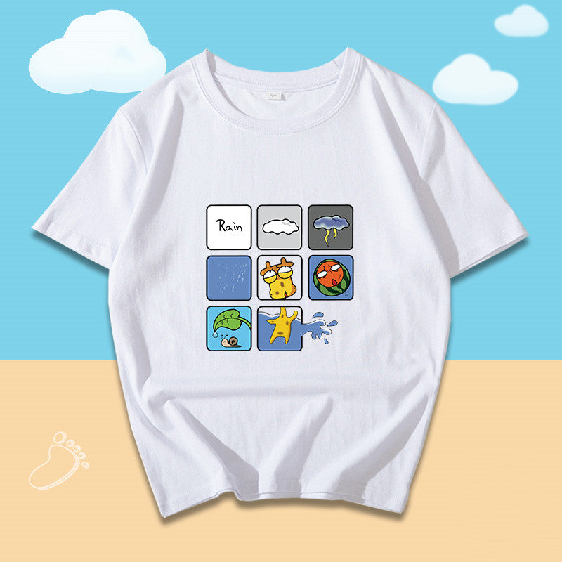 Camiseta de Algodón con Estampado de Dibujos para Niño — Estilo Casual