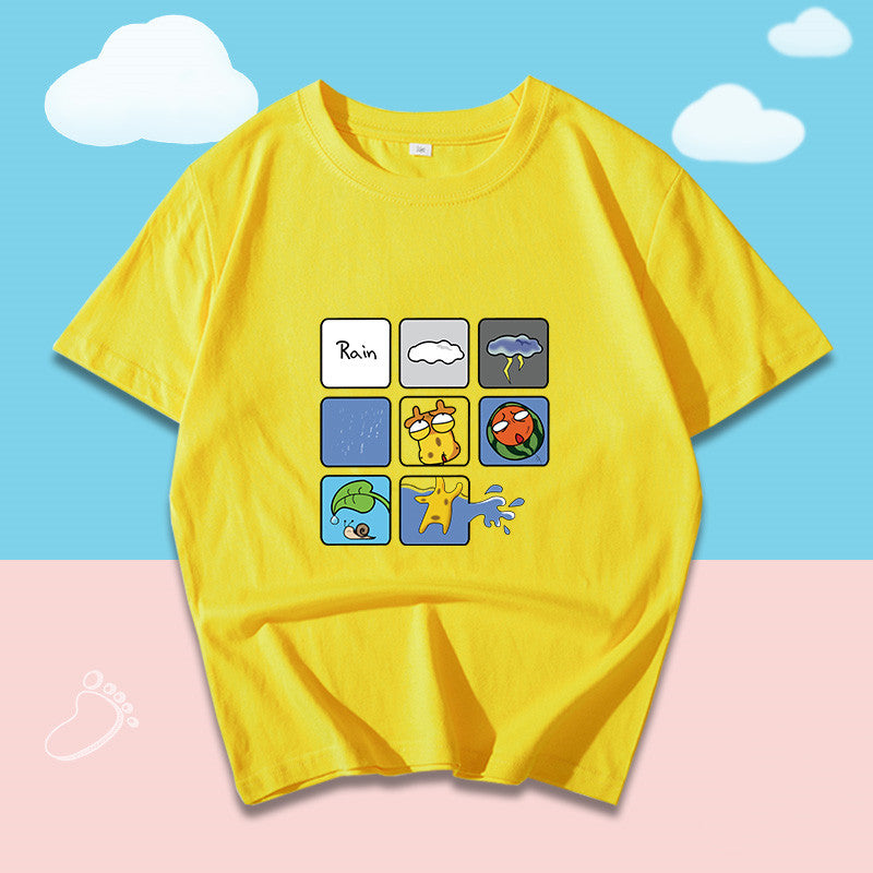 Camiseta de Algodón con Estampado de Dibujos para Niño — Estilo Casual