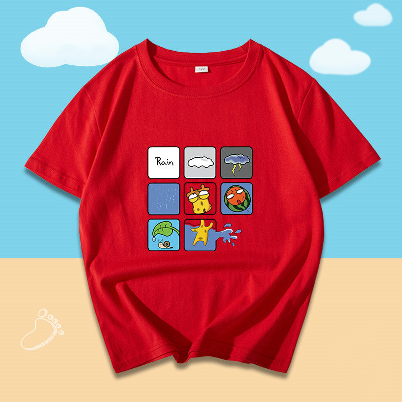 Camiseta de Algodón con Estampado de Dibujos para Niño — Estilo Casual