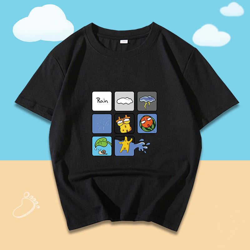 Camiseta de Algodón con Estampado de Dibujos para Niño — Estilo Casual