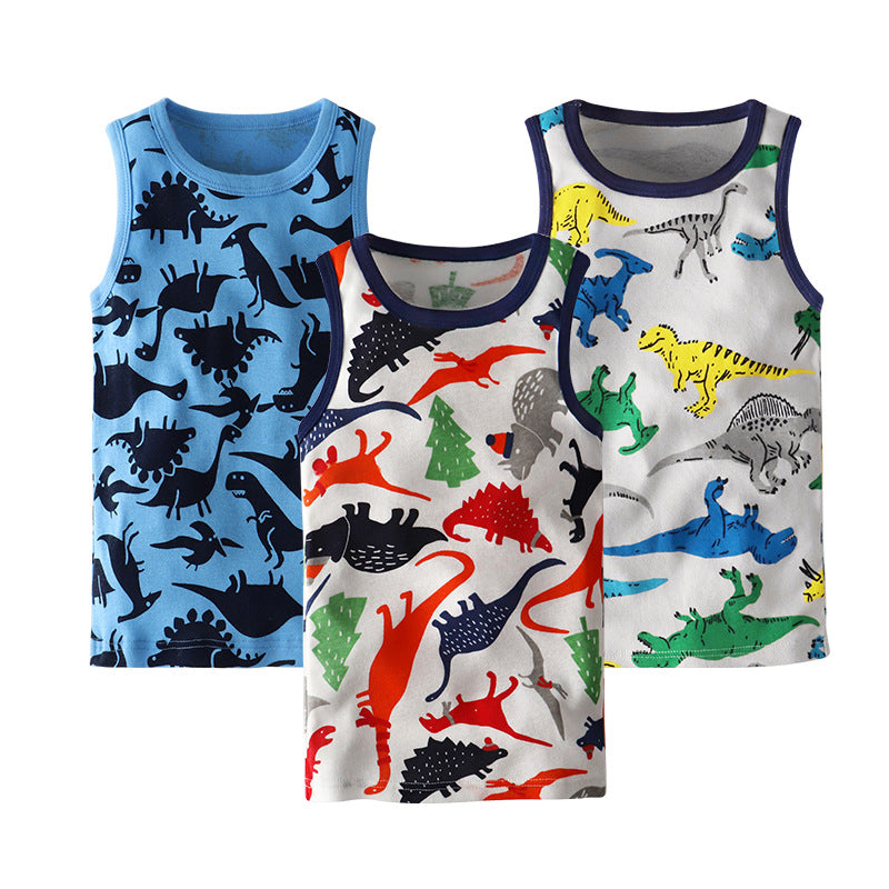 cartoon print vest top