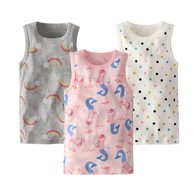 camiseta de tirantes con estampado de dibujos animados