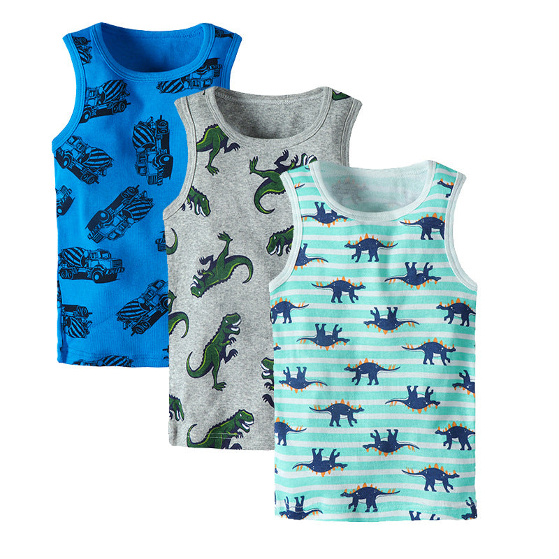camiseta de tirantes con estampado de dibujos animados