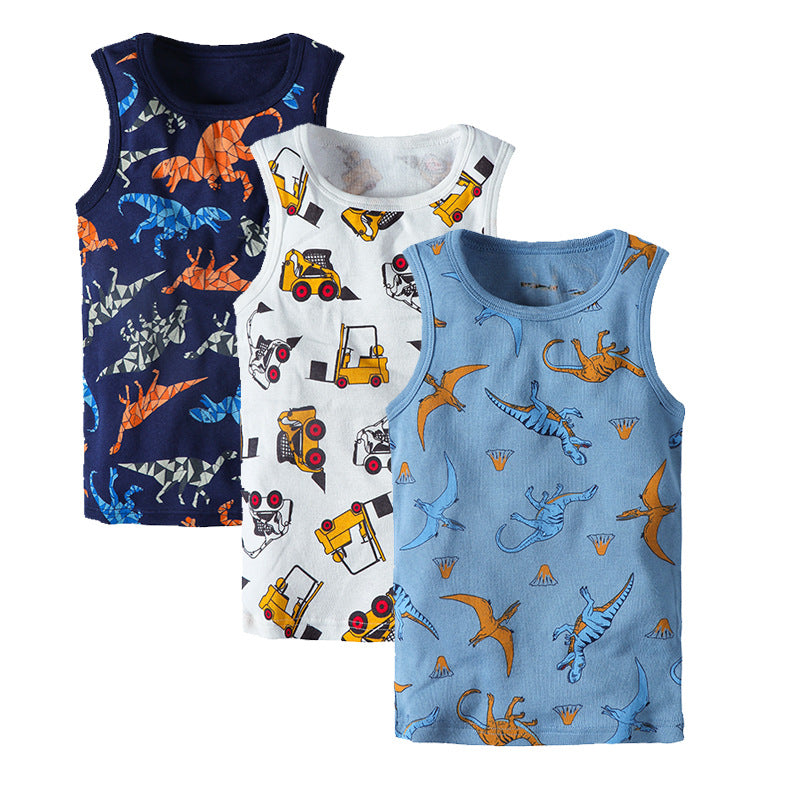 camiseta de tirantes con estampado de dibujos animados