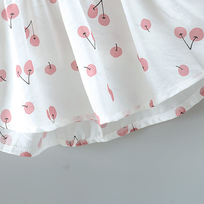 Vestido de Cerezas para Niña 6-24 Meses Algodón