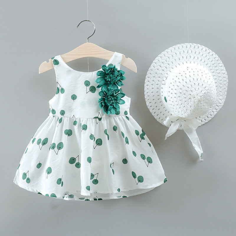 Vestido de Cerezas para Niña 6-24 Meses Algodón